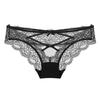 Sexy Underwear for Women Seamless Hipster Sheer Mesh Lace Panties Low Waist V-Back Strappy Criss Cross Briefs