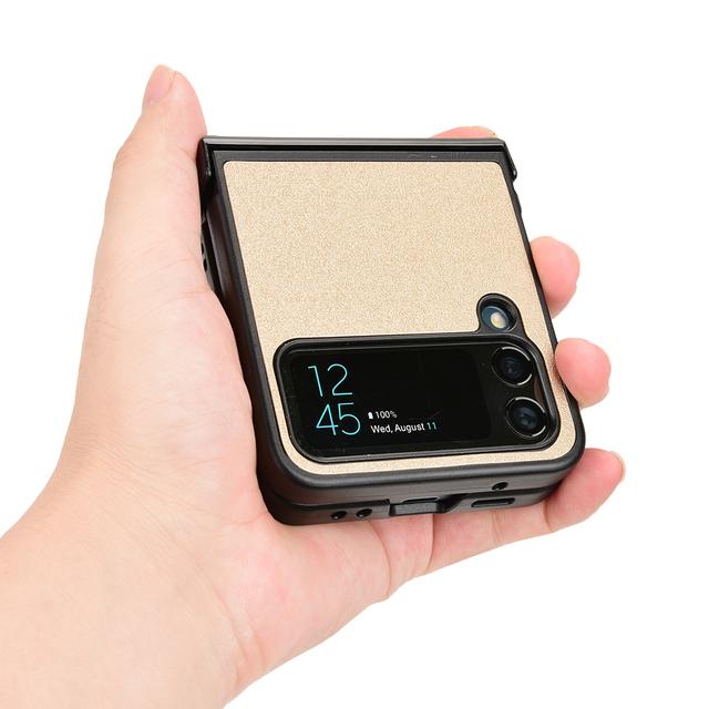 

Тонкий матовый чехол для телефона с защитой от падения для Samsung Galaxy Z Flip4 5g Flip 4 Flip3 Flip 3, удобные модные чехлы for Samsung Z Flip 3 золотой