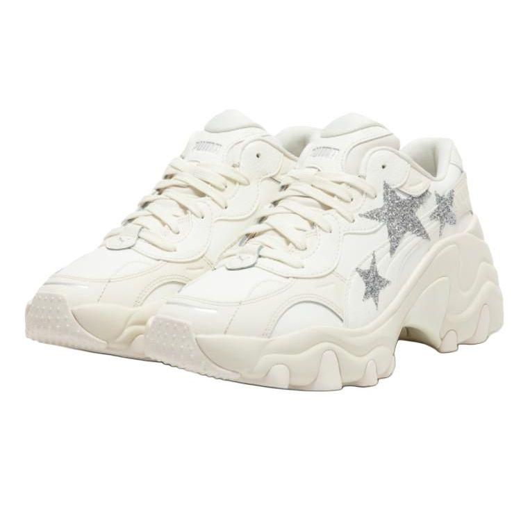 Puma Pulsar Wedge Star Frosted Ivory Silver Women Sneakers Cream 398675-01