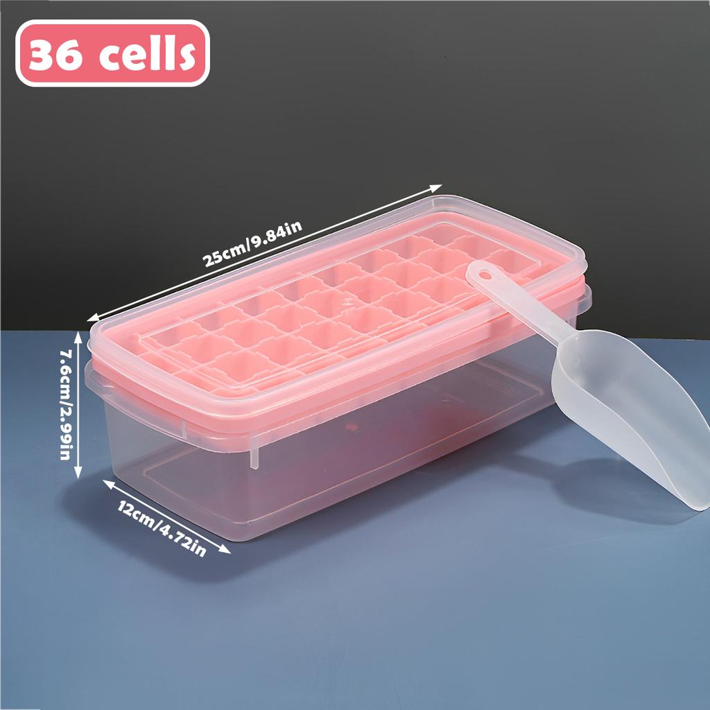 2/1 Tier Ice Cube Tray PET Ice Cube Mold With Lid DIY Ice Cube Maker Summer Relieve Hot Ice Cubes Storage Box Fruit Jello Mold
