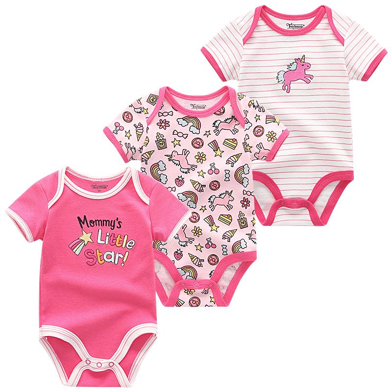 Baby Clothes Short Sleeve Cotton Baby Girl Clothes O-neck Cartoon Infantil Baby Boy Clothes Newborn Toddlers Jumpsuits Pajama Clothing Roupas De Bebe