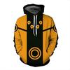 Klassischer Naruto 3D-Druck Reißverschluss Hoodie