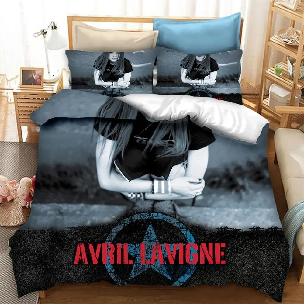 

Comforter Avril Lavigne Bedding Sets Exquisite Bed Supplies Set Bed Comforter Set Bedding Set Girls Birthday Gift Comforter (quilt)-EU Single(135*200cm)3pcs