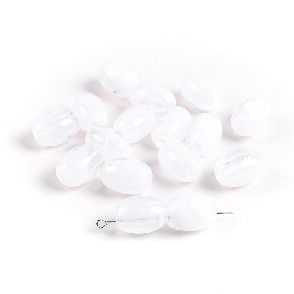 Perles Seau Ovales Acryliques Bicolores Perles Gros Trou Coussin de Siège Auto Bracelet Perlé Collier Accessoires de Bijouterie DIY