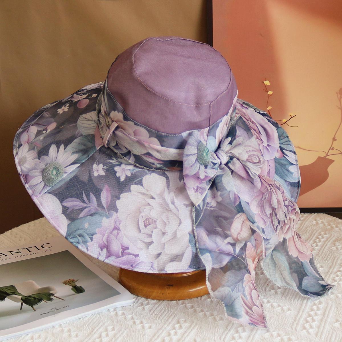 Летняя Шляпа от Солнца с Широкими Полями для Мамы Модная Шляпа от Солнца с Бантом и Лентой Детская Пляжная Дышащая Шляпа от Солнца One Size