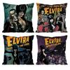 E-ElviraS Mistress of the Dark Cushion Cover Pattern Printed Pillowcase for Living Room Sofa Cushion Cover & Bedroom Decor