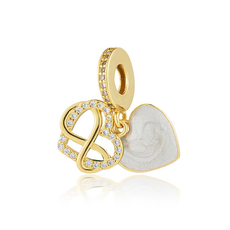 Perline Charm Oro Scintillante Pendenti Originali Europei Snake Fit Bracciale in Rame Collana Perline Per Gioielli Fai da Te Regalo Donna