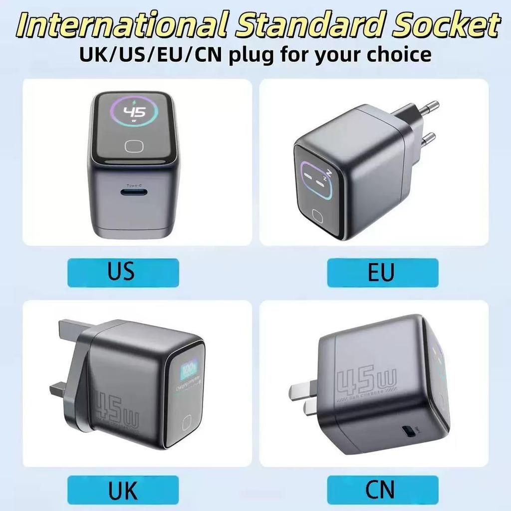 AI Smart 100W Gallium Nitride Multi-Port Charger for Phones & Laptops