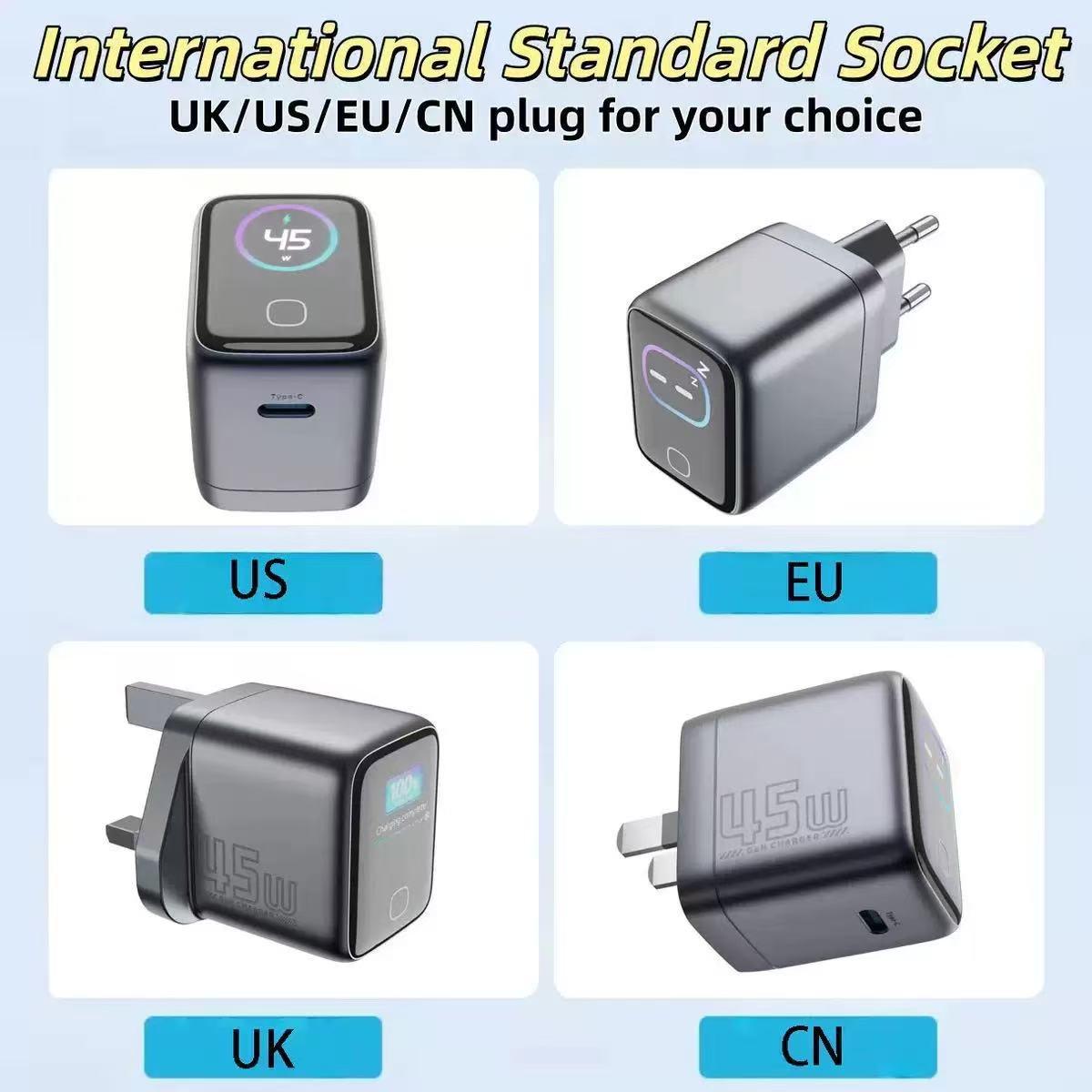 

AI Smart 100W Gallium Nitride Multi-Port Charger for Phones & Laptops CN Plug