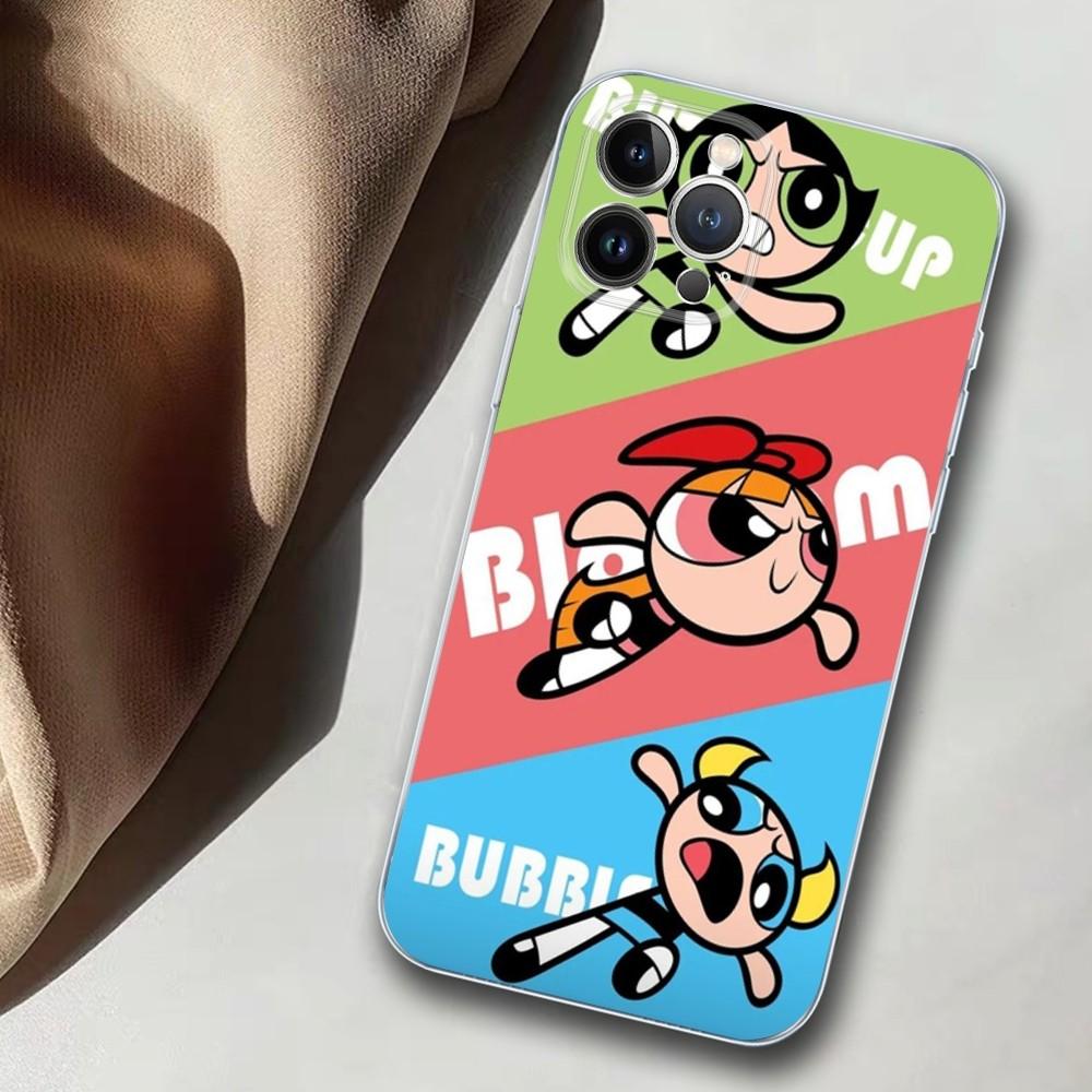 Girls Policeman Power-puffes Phone Case For iPhone 14 11 12 13 Mini Pro XS Max Cover 6 7 8 Plus X XR SE 2020 Funda Shell