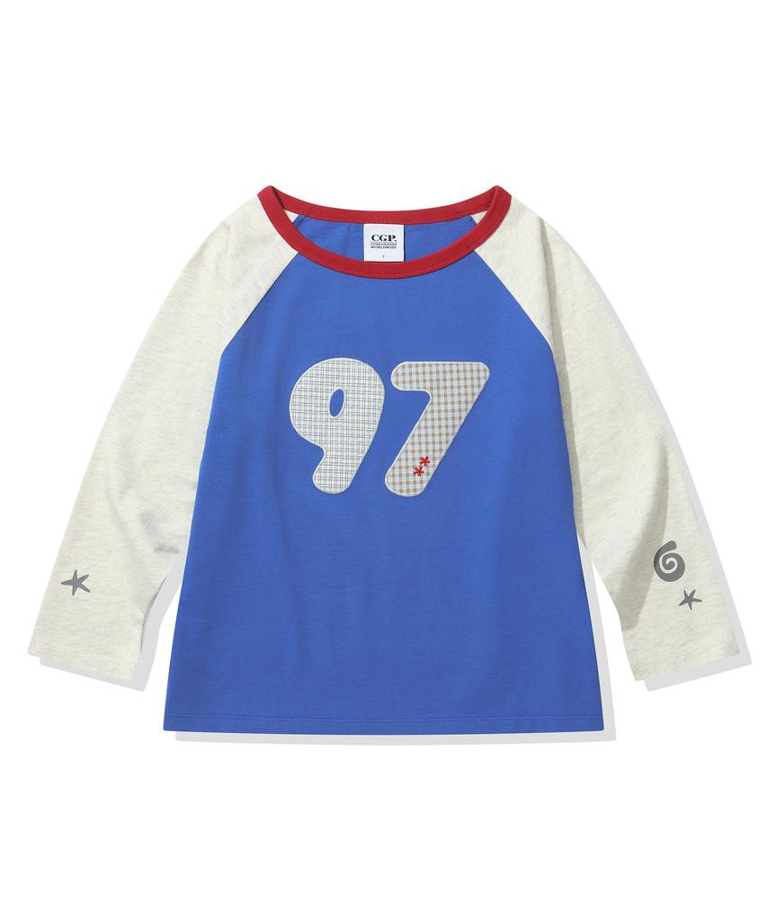 CGP (Women) Raglan Color Block Sleeve T-Shirt - Blue