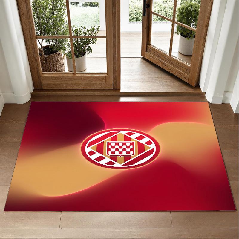 Girona FC Design Crystal Velvet Rug Soft Decorative Mat for Bedroom Entrance