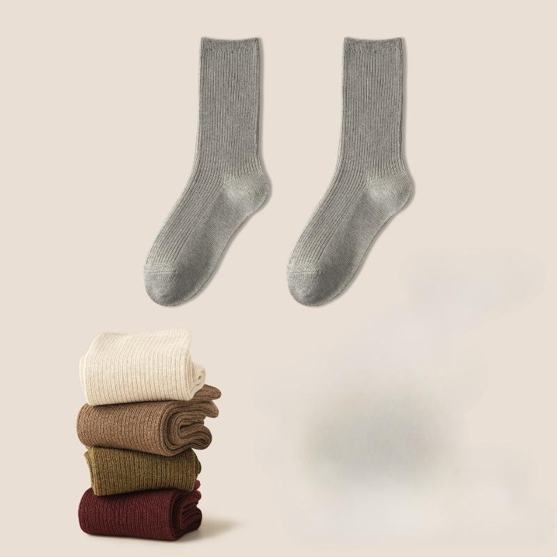 Ladies Autumn and Winter Thickened Warm Boneless Long Tube Pile Cotton Socks