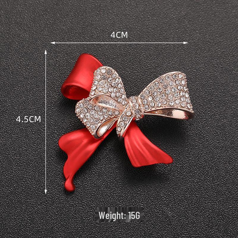 High-End Rose Red Chinese Flower Brooch: Classical Pin for Women's Qipao & Coat Accessories