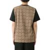 COACH SS22 Men Logo Full Print Patchwork Short Sleeve T-shirt Khaki C9602-OFZ