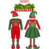 Christmas Kids Adult Elf Cosplay Costume Xmas Perform Clothes Fancy Dress Outfit