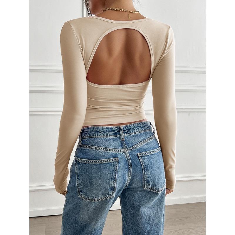 Autumn Women's Blouse Y2K Temperament Slim Pleated Long Sleeve Top