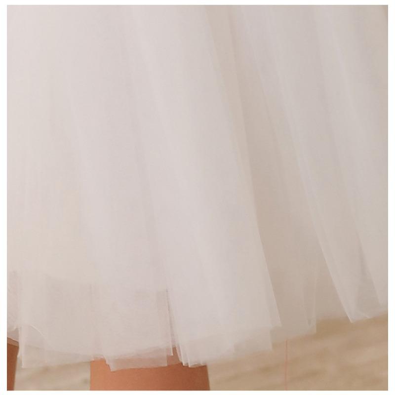 Little Girls Princess Tulle Flying Sleeve Flower Girl Party Performance Dress Gown
