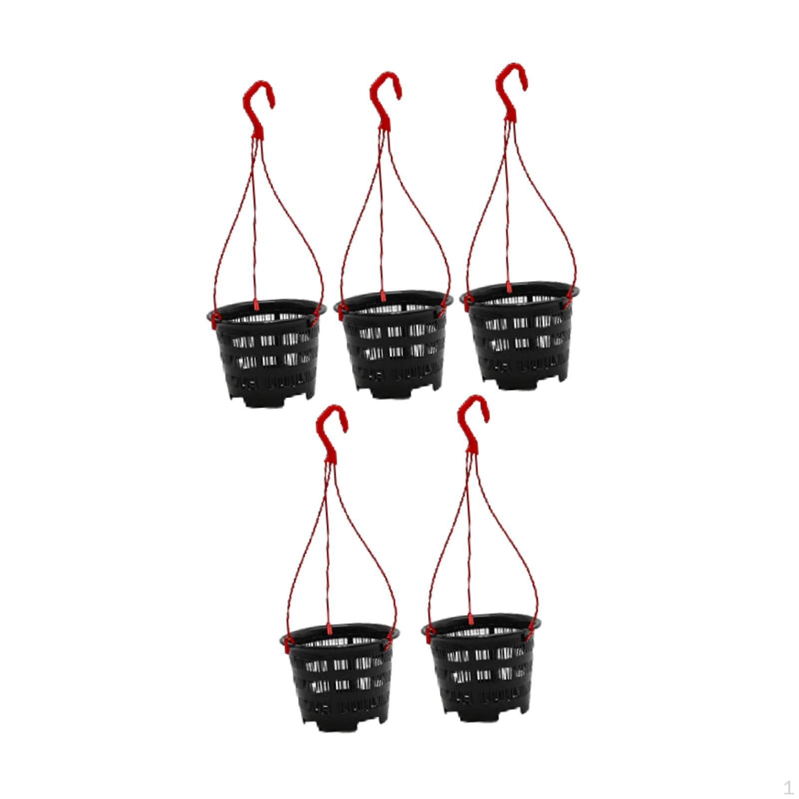 

5x Hanging Planters Planter Container, Premium, Decorative, Flower Baskets Plant Pots for