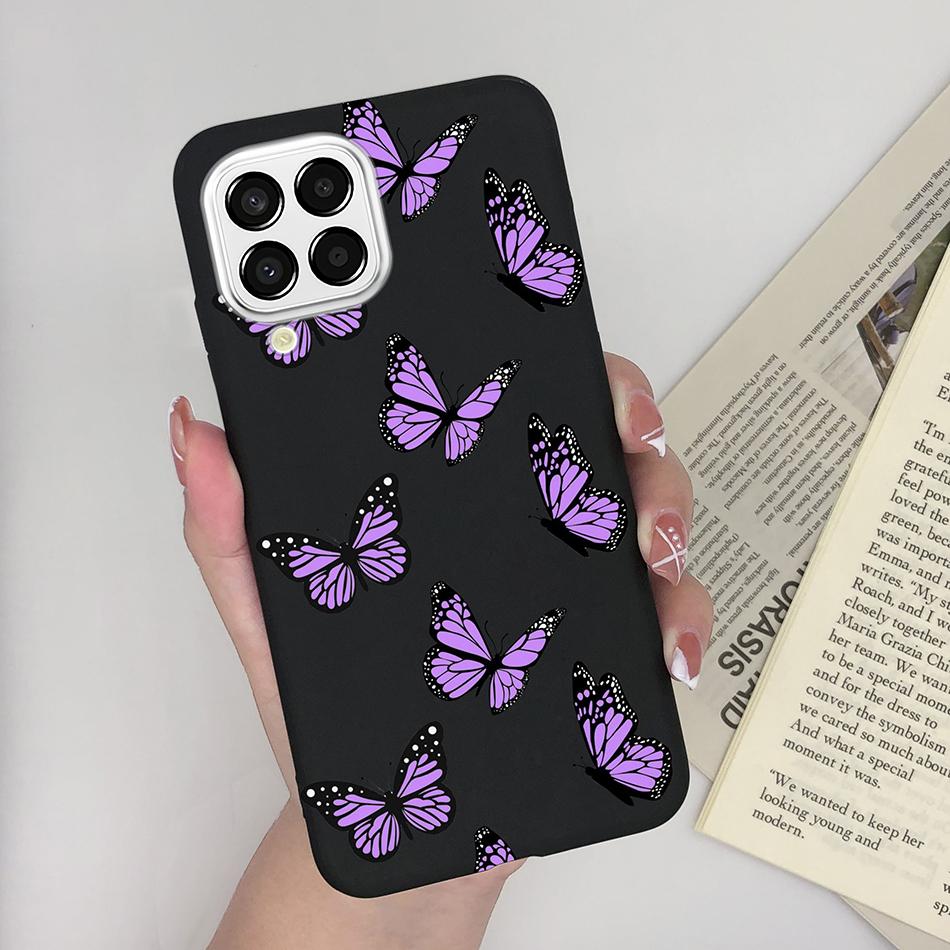 For Samsung Galaxy M33 5G Case Heart Cartoon Silicone Matte Shockproof Phone Cover For SamsungM33 GalaxyM33 M 33 Funda Shell TPU