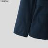 INCERUN Men Lapel Long Sleeve Front Cross Casual Loose Blazer Coats