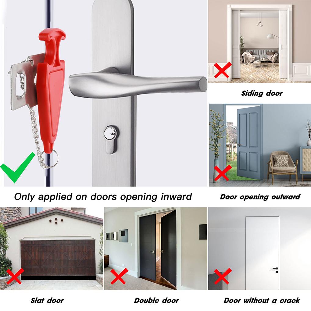 Security Door Lock Plastic Safety Locker Latch Locks Portable Household Dorm Bathroom Doors Stopper Supplies Gift