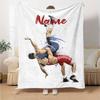 Custom Name Wrestling Theme Printed Blanket - Perfect for Couch, Bed, Travel & Outdoor Use | Machine Washable, Cozy & Durable.