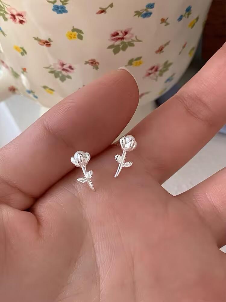 925 Sterling Silver Women's Ear Piercing Earrings - Versatile Cartilage Studs for Comfortable Sleeping