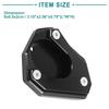 ACROPIX Motorcycle Kickstand Side Stand Extension Pad CNC Aluminum Alloy Compatible with Kawasaki Ninja 400 Z400 Black 1pcs