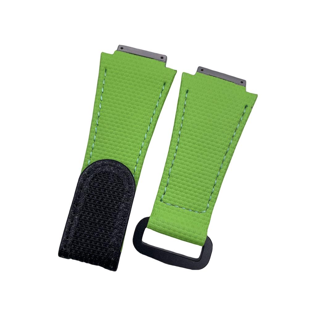 Customized Rubber Watchband for Richard Strap Hook and Loop Fluororubber RM011 RM030 RM010 RM055 Bracelet Screw Down Connection
