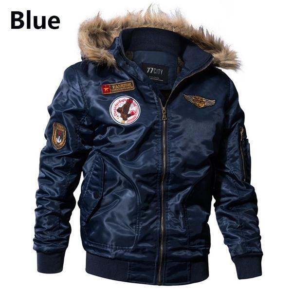 Pánské pilotní bundy Zimní podzimní Bomber Bavlněná bunda Bunda pro volný čas