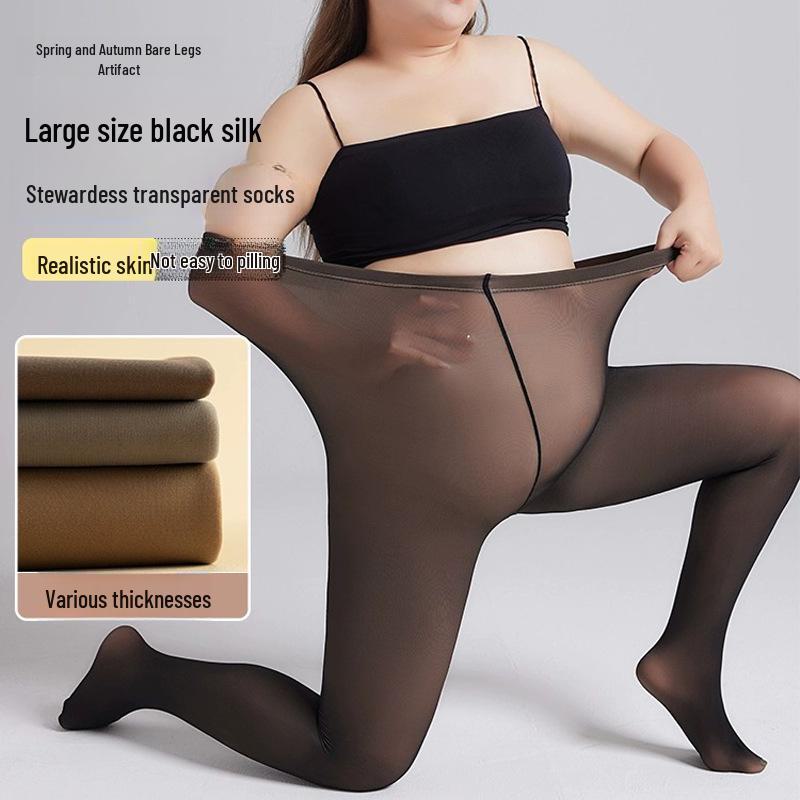 Černé průhledné legíny velké velikosti – nosnost 200 lb, Dámské punčochové kalhoty na jaro/podzim/zimu