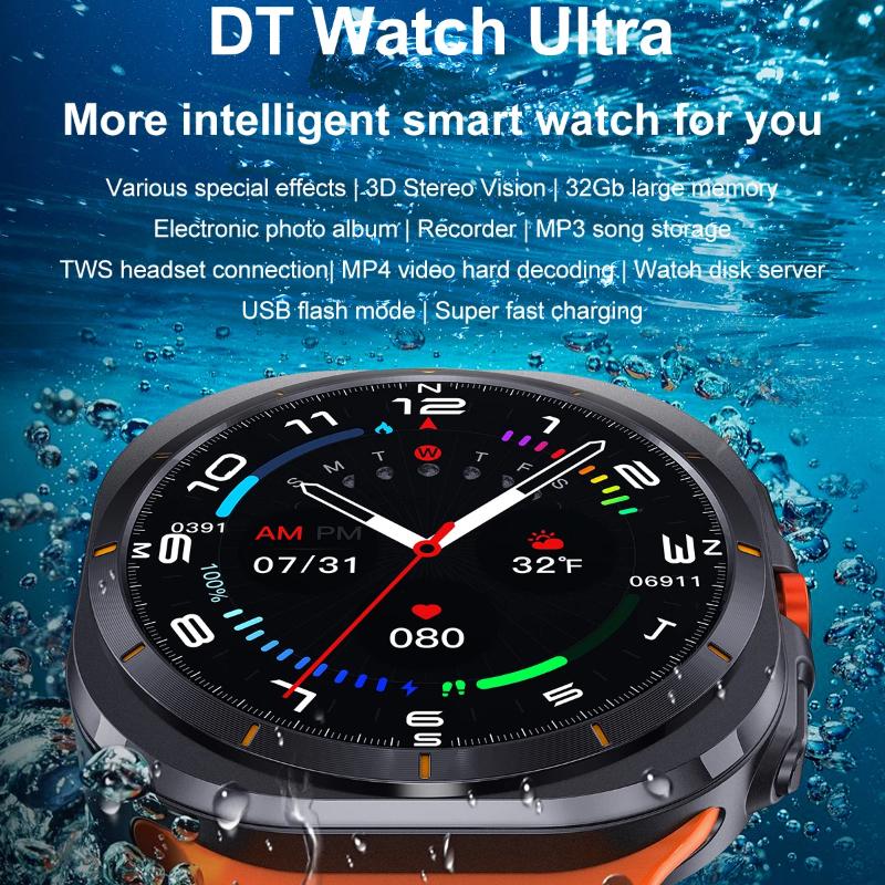 2025 Nové Vylepšené Hodinky 7 Ultra Chytré Hodinky Pánské 32GB Paměť NFC Bluetooth Volání IP68 Vodotěsné Outdoorové Sportovní Hodinky