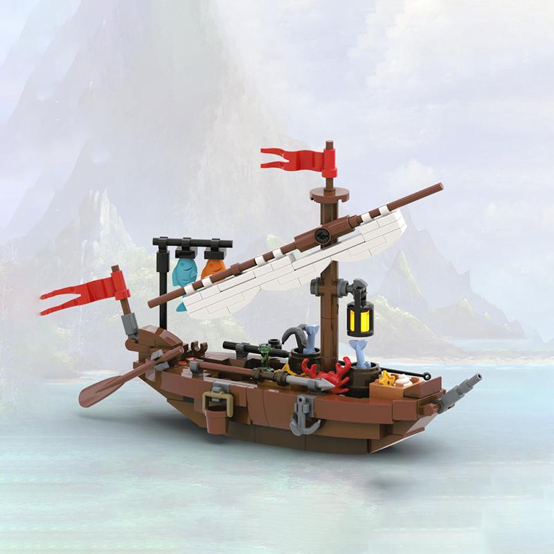 MOC Bausteine Burg Hühnerstall Burg Boot Zelt Stall Modell Dekoration Mittelalterliche Szene Spielzeug Bausteine Sammlung