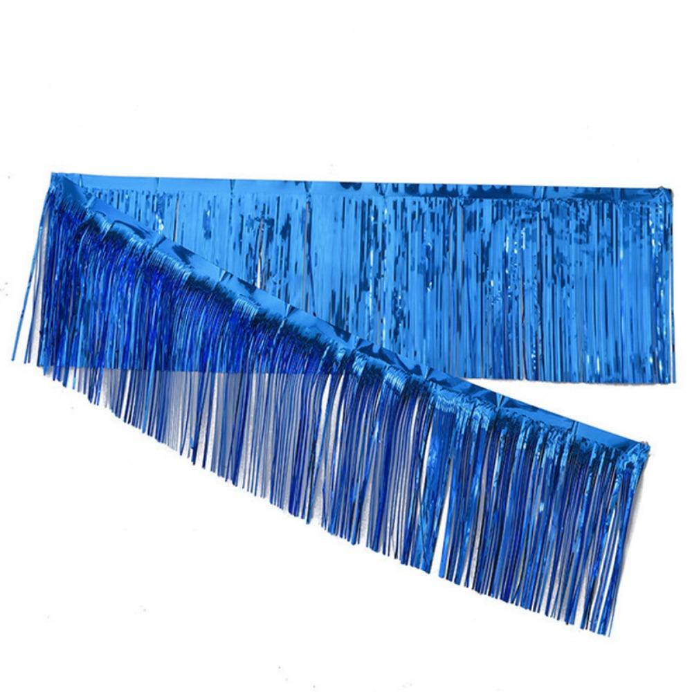 30*200cm Tassels Fringes Banner Shiny Rain Silk Curtain New Garland Curtain  For Wedding Birthday
