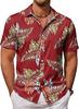 Men S Short Sleeve Tropical Print Hawaiian Casual Shirt