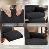 Reclining Swivel Chair, with Footrest - Black