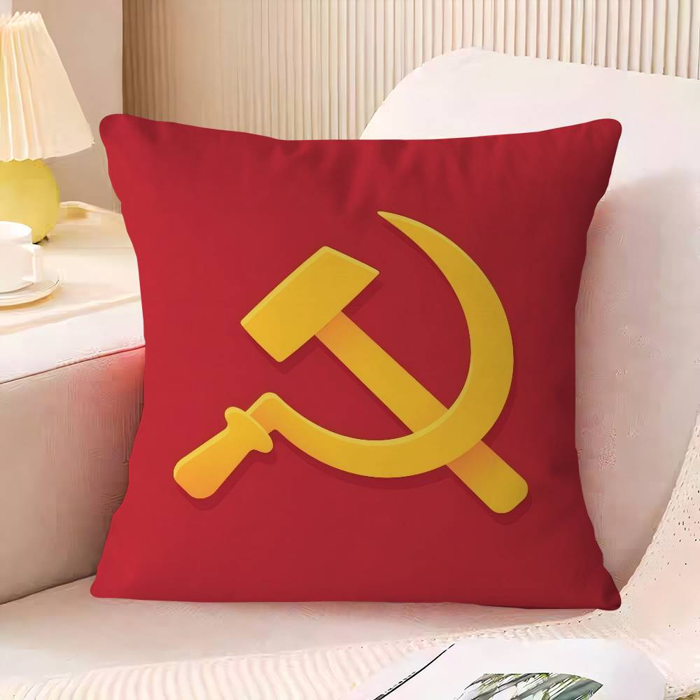 CCCP USSR Soviet Maple Design Cushion Cover Happy Autumn Harvest Decor Holiday Decorati Pillow Cover