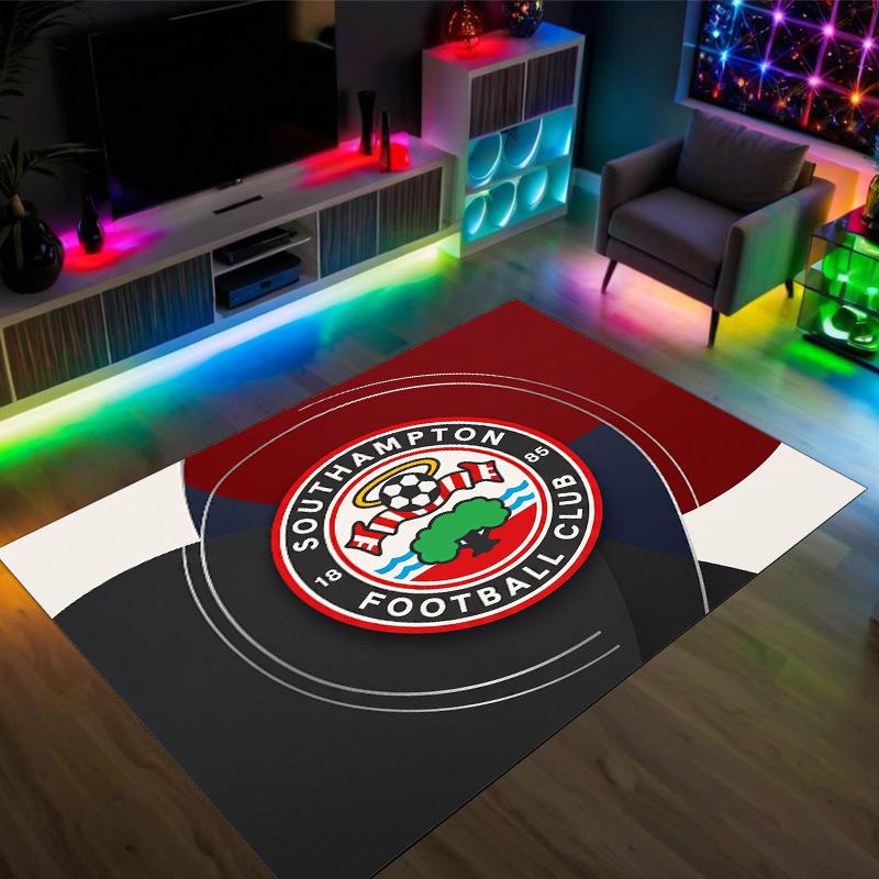Southampton Football Design Crystal Velvet Carpet Cozy Non?Slip Printed Rug For Bedroom Living Room Entrance