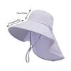 Sun Hat For Women With Neck Flap UPF 50+ UV Protective Hiking Beach Shawl Sunscreen Cap Wide Brim Ponytail Travel Fisherman Hat