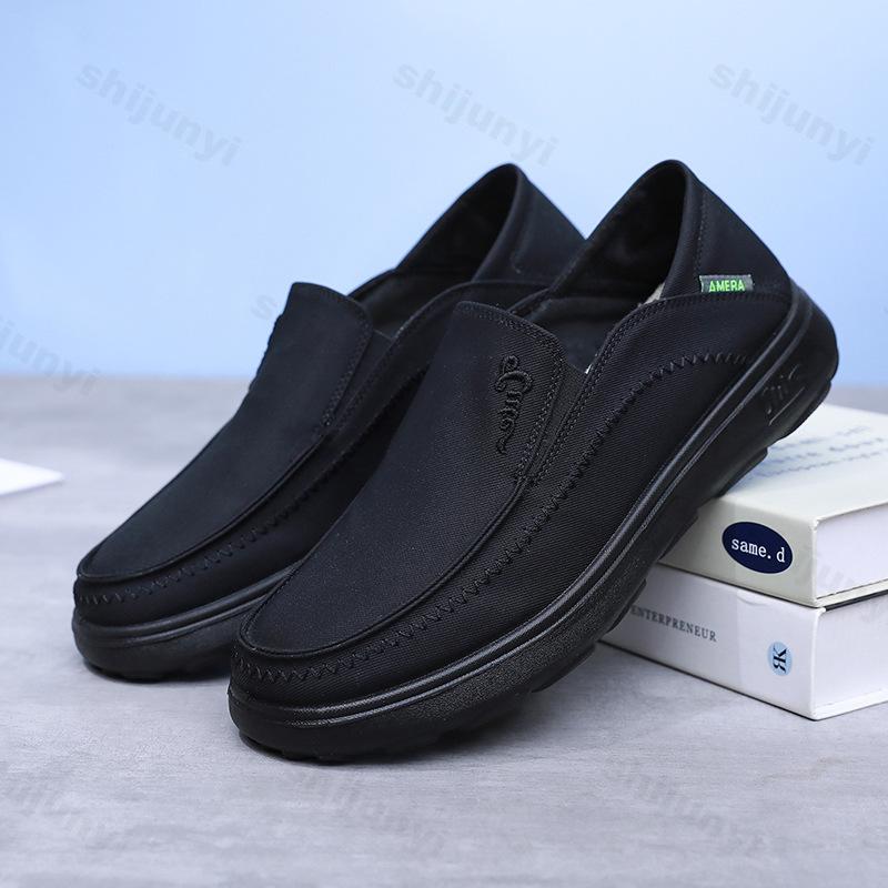 Fashion Men's Shoes 2025 New Fashion Concise Canvas Shoes Comfortable Lightweight Sneakers Non Slip Slip on Hard-Wearing Casual Shoes