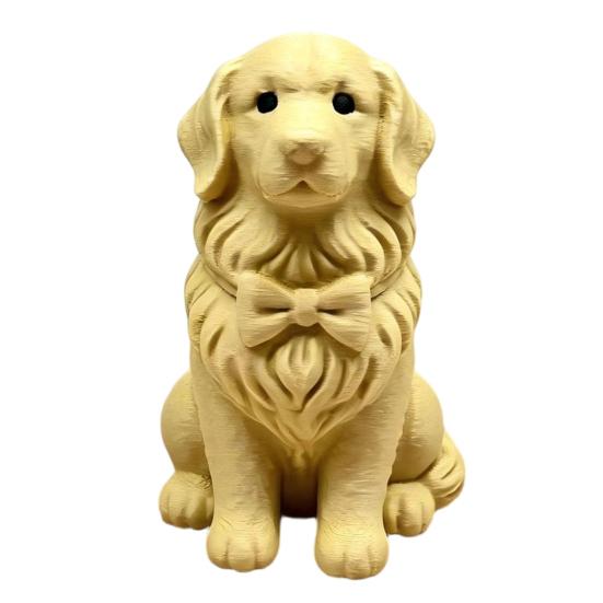 3D Printed Dog Figurine Tie Dog Mini Bow Collectible