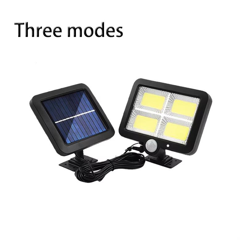 Outdoor Solar Lights Waterproof 160COB Split Wall Lamps 3 Modes Motion Sensor Remote Control for Garden Patio Path Street Lights