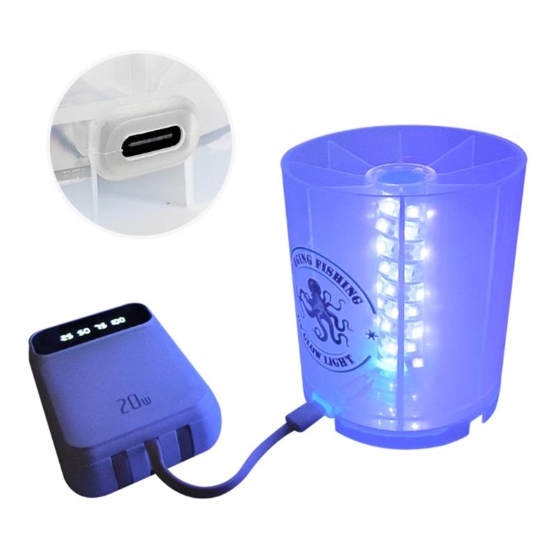 Fishing Bags and Box Fishing Lure Squid Jig Tackle Box Saltwater Fishing Accessories Hard Baits Case with Glow Light