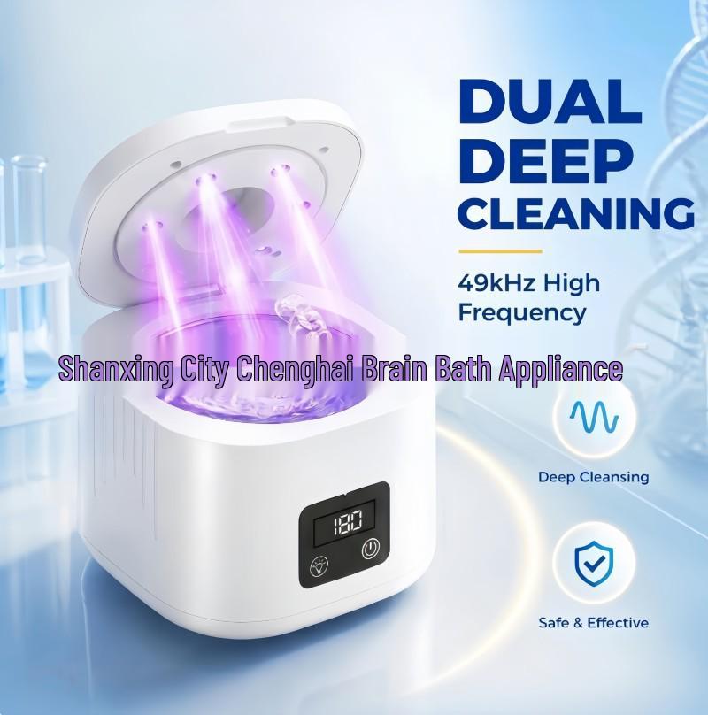 Purple Light Ultrasonic Cleaner for Jewelry, Dentures, Makeup Brushes & More