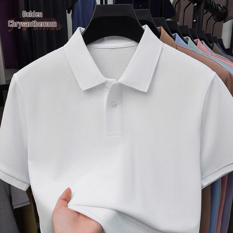 Men s Pure Cotton Antibacterial Short Sleeve Polo Shirt XL