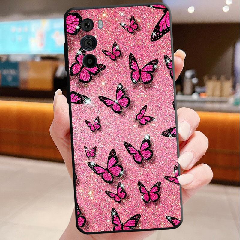 Pink Aesthtic Phone Case For Motorola Edge 50 40 Pro 60 50 40 30 Ultra Neo Fusion Moto G Play G Stylus G Power G
