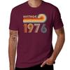 Vintage 1976 T-Shirt Tops Plus Size Tops Customs Design Your Own Summer Clothes T Shirts for Men Pack