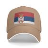 Flag of Serbia Sun Baseball Cap  Summer Yk Retro Trucker Hat For Men Adult Outdoor Sport Baseball Caps