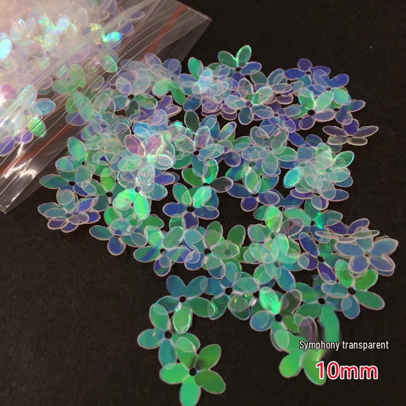 10g Gold Star & Flower Sequin Glitter Beads for DIY Crystal Mud & Nail Art